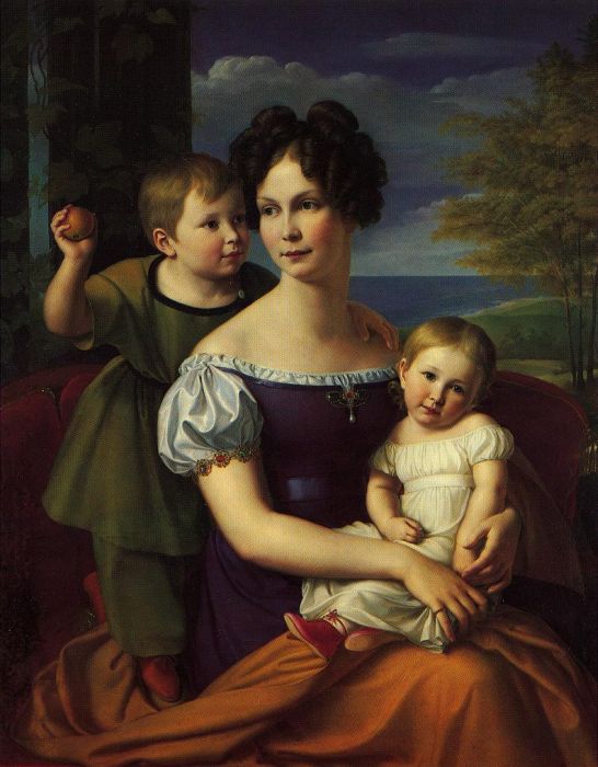 Friedrich Wilhelm von Schadow: Gro&szlig;herzogin Alexandrine mit ihren Kinder, 1825