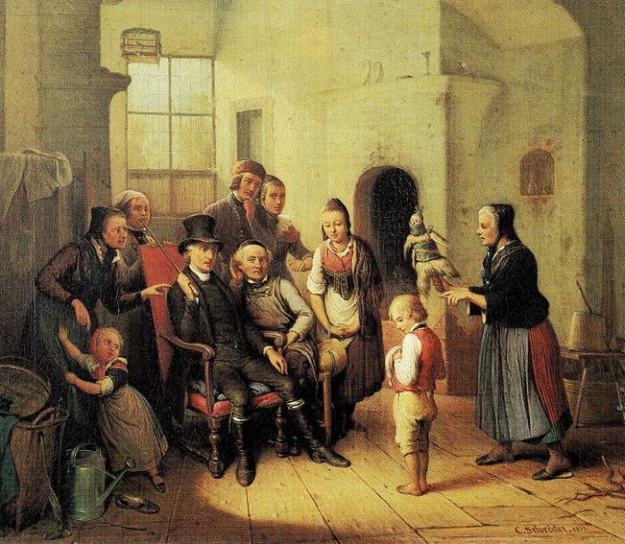 Carl Schröder: Die Strafpredikt, 1836