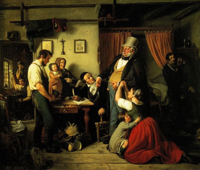 Peter Schwingen: Die Pf&auml;ndung, 1845