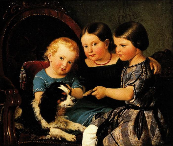 Peter Schwingen: Die Kinder von Ernst Eugen de Weerth, um 1850