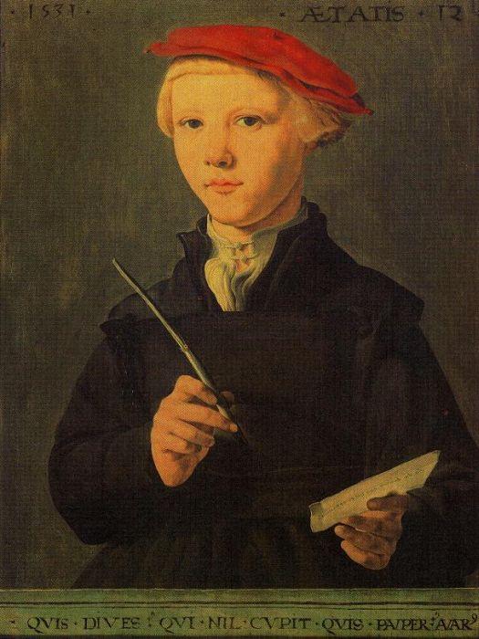 Jan van Scorel: Bildnis eines Sch&uuml;lers, 1531