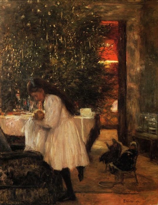 Franz Skarbina: Berliner Weihnachtszimmer, 1892