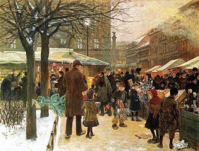 Franz Skarbina: Weihnachtsmarkt in Berlin, 1892