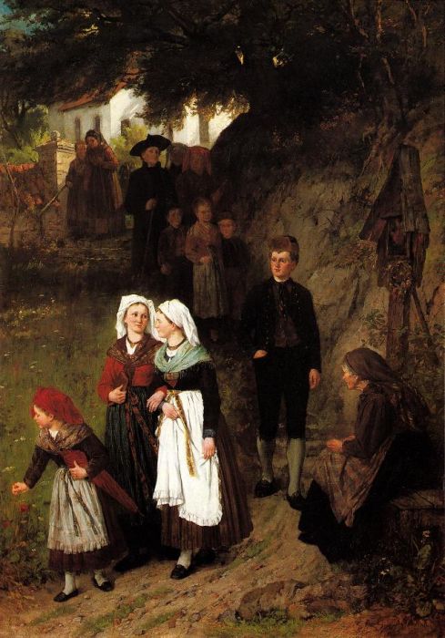 Johann Sperl: Nach der Kirche, 1879