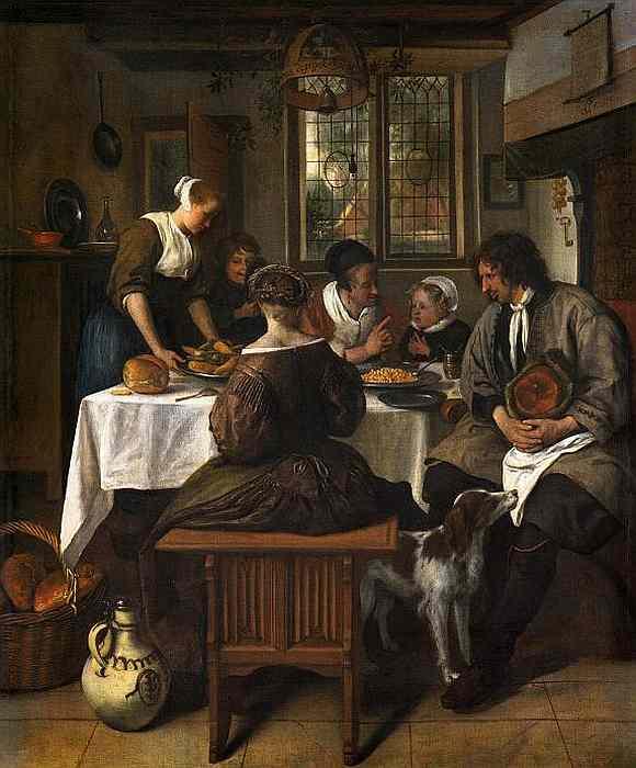 Jan Steen: Das Tischgebet, um 1663-1665