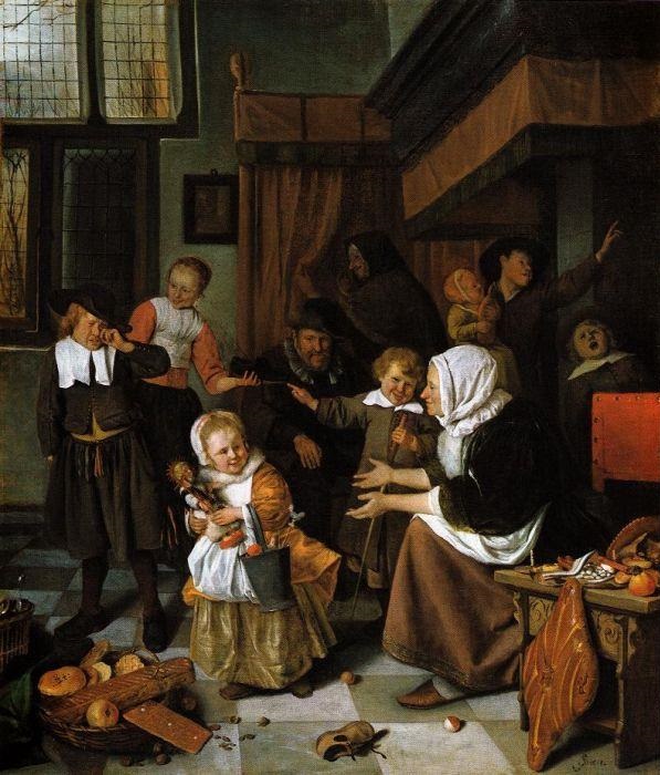 Jan Steen: Das Nikolausfest, um 1665-1668