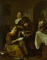 Jan Steen, Kinder bringen einer Katze das Lesen bei