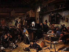 Jan Steen, Die Knaben- und Mädchenschule, um 1670