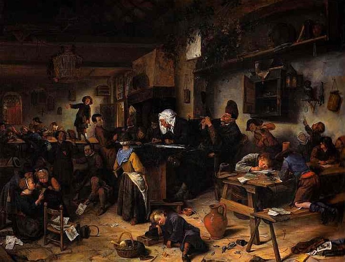 Jan Steen: Die Knaben- und Mädchenschule, um 1670