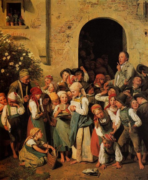 Ferdinand Georg Waldmüller: Nach der Schule, 1841